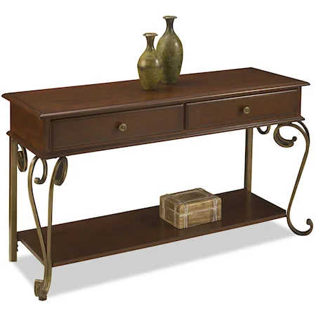 Rectangular Sofa Table with 2 Drawers